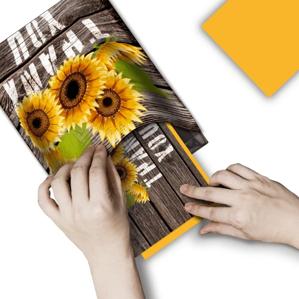 50 Pack Thank you Cards Sunflowers Insert Cards 4x6 & Stickers